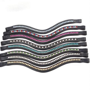 Banda para cejas de cuero de caballo, cristal equino de diseñador, en todos los colores y tamaños personalizados, venta al por mayor - Product Image 1