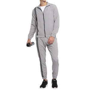 Ensemble de survêtement léger pour homme en polyester/coton imprimé, avec sweat à capuche et pantalon de jogging, taille élastique et poches latérales - Product Image 2