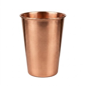 Gobelets en cuivre pur, robustes, de style ayurvédique, pour boire de l'eau, finition miroir de qualité supérieure, vente en gros. - Product Image 2