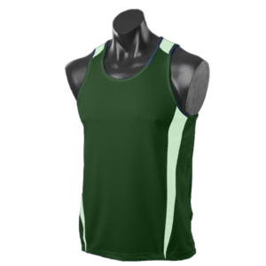 <b>Men's</b> Navy Blue Sleeveless Tank Top Moisture Wicking Polyester Regular Fit All Seasons Solid Color Sport <b>Vest</b> - Product Image 3