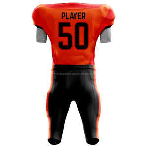 Conjunto de uniforme de fútbol americano de poliéster 100% de alta calidad personalizado su propio diseño y logotipos sublimados - Product Image 2
