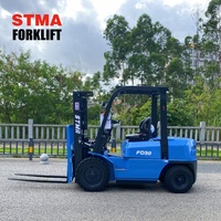 Chariot élévateur diesel STMA Mini 3 tonnes 3,5 tonnes avec mât conteneur 4500 mm, moteur Euro 5 en option, idéal pour les ports extérieurs