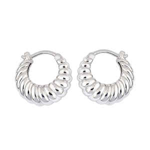 bohemian 925 sterling silver hoop <b>earrings</b> 16mm womens lightweight silver plated round hoops anniversary gift fine jewelry - Product Image 1