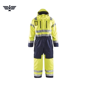 Custom High Visibility Waterproof Coverall Safety Suit Reflective Industrial <b>Workwear</b> Insulated <b>Winter</b> Protective Overall - Product Image 4