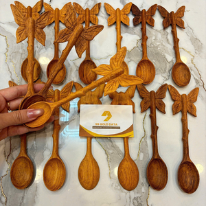 ช้อนไม้พรีเมียมจากเวียดนาม สำหรับเสิร์ฟของหวานระดับกูร์เมต์ และผสมสลัดเพื่อสุขภาพ โดยบริษัท 99 โกลด์ ดาต้า - Product Image 1