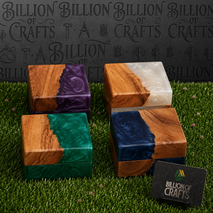 Caja de Anillos de Madera y Resina para Boda, Compromiso, Propuesta de Matrimonio, Recuerdo de Joyería - Product Image 1