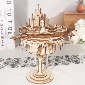 Puzzle 3D in Legno Fai-da-Te, Carillon 'You Are My Sunshine', Modello di Castello, Regalo di Compleanno per Donne - Product Image 1