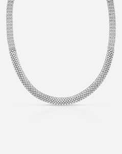 Diamond <b>Choker</b> Statement Necklaces Pave Set 8.75mm 12-15 Inch Length Bridal Necklace 14K 18K Solid Gold Lab Grown Bridal Jewelry - Product Image 1