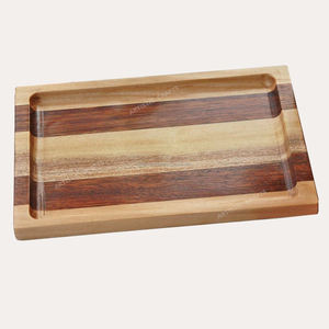 Assiettes en bois de forme ronde à l'aspect simple fait à la main avec des nuances de tailles personnalisées d'assiettes de chargeur en bois de l'Inde - Product Image 3