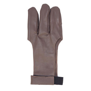 Oem Service Latest New Design Custom Wholesale Genuine Leather 3 Finger Archery Shooting <b>Glove</b> with Adjustable Wrist Strap - Product Image 2
