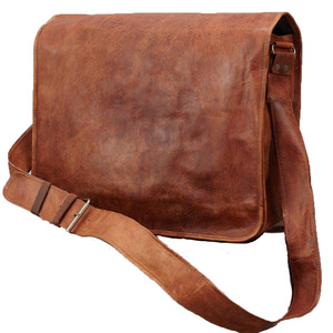 Sac messager en cuir véritable, sac à bandoulière vintage avec plusieurs compartiments pour le travail, les voyages, les hommes et les femmes - Product Image 6