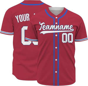 Camiseta de Béisbol Americana Cosida Nueva 2026 en Oferta, Uniformes de Béisbol para Hombre de Todos los Equipos, Camisetas con Cierre de Botones - Product Image 1