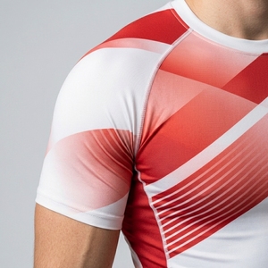 Men Compression Sports Shirt Custom Half Sleeve Fitness Gym Training Running Performance Activewear Top - Product Image 4
