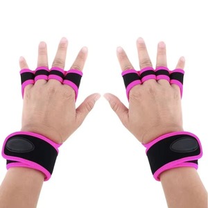 Gants de fitness en cuir de qualité supérieure, demi-doigts, logo personnalisé, antidérapants, respirants, pour la musculation - Product Image 2