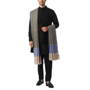 Chal de Pashmina Kani Sólido de Lujo, Suave y Cálido, Hecho a Mano, Elegante Envoltura de Invierno para Hombre - Product Image 1