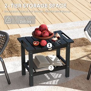 Banco de Ducha para Exteriores de HDPE, Resistente a la Intemperie, con Almohadillas Antideslizantes, Negro, para Patio y Piscina - Product Image 5