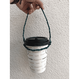Portavasos de bambú natural con asa para llevar, al mejor precio, listo para enviar al por mayor - Product Image 2