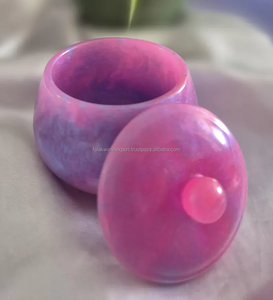 Bandeja de perlas de resina acrílica segura para lavavajillas ecológica moderna de lujo de estilo árabe, tarro acrílico, Juego de 2 uds al mejor precio ArtisanVibe - Product Image 1