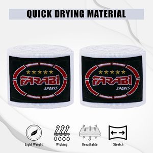 ผ้าพันมือสำหรับชกมวย Farabi Sports แบบขายส่ง พร้อมโลโก้สั่งทำได้ เป็นมิตรกับสิ่งแวดล้อม ปิดด้วยแถบตีนตุ๊กแก น้ำหนักเบา เหมาะสำหรับทุกเพศทุกวัย สำหรับศิลปะการต่อสู้ - Product Image 4