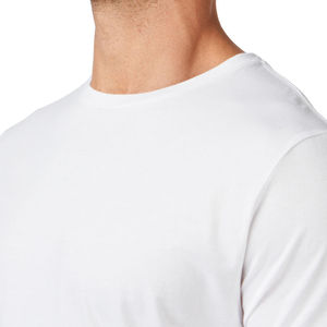 เสื้อยืดเปล่าสำหรับใส่โลโก้แบบกำหนดเองสำหรับผู้ชาย ผ้าฝ้าย 100% แขนสั้น ทรงปกติ เสื้อยืดผู้ชาย - Product Image 3