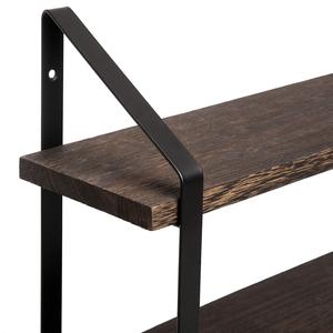 Wall <b>Hanging</b> Shelf with Metal <b>Brackets</b> Wooden Wall Mount Storage Display Shelves for Living Room Bathroom Bedroom Kitchen - Product Image 6