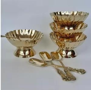 Classic Kitchen Tableware Metal Ice Cream <b>Bowl</b> With Spoon Stainless Steel <b>Dessert</b> Cup - Product Image 1