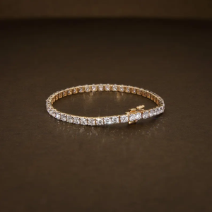 กำไลข้อมือเพชรเทียมทรงกลมเจียระไนแบบบริลเลียนท์ น้ำหนักรวม 7.35 กะรัต ระดับความสะอาด VVS2 สี E-F ได้รับการรับรอง ดีไซน์หรูหรา - Product Image 3