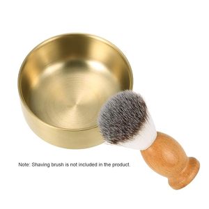 Tazón de afeitar de latón hecho a mano con soporte de madera para brocha de afeitar, tazón para espuma de afeitar húmedo para aseo tradicional y cuidado de la barba - Product Image 4