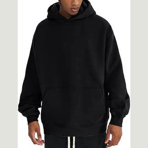 Sweat-shirts à capuche épais et vierges en molleton 100% coton pour hommes avec fermeture éclair - Product Image 3