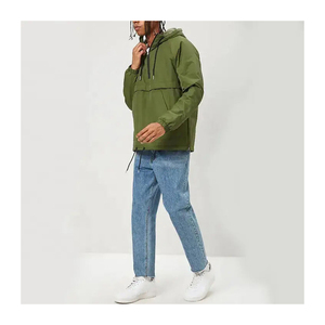 Wholesale <b>Lightweight</b> Waterproof Hooded <b>Rain</b> <b>Jacket</b> Custom Patchwork Colors Windbreaker Outdoor <b>Jacket</b> For <b>Men</b> - Product Image 4