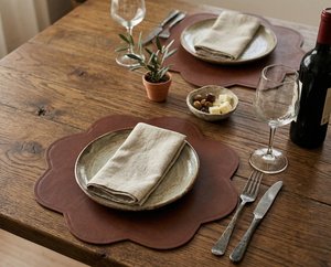 Wholesale Genuine Leather <b>Table</b> <b>Mat</b> Heat Resistant Luxury Placemats Custom Logo Waterproof Dining <b>Mats</b> LPM-0004B - Product Image 5
