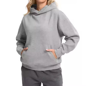 Sudadera con capucha para mujer, directo de fábrica, sudadera de invierno con puños acanalados, MOQ bajo, producción en grandes cantidades - Product Image 5