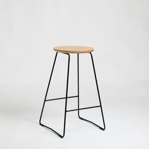 <b>Vintage</b> Industrial Metal <b>Stool</b> With Comfortable Seat And Long Lasting Powder Coated Finish For Home Decor - Product Image 4