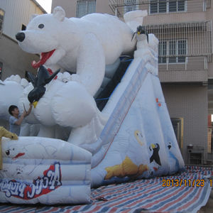 Tobogán Inflable Grande de PVC con Forma de Oso Blanco para Niños, Equipo de Diversión para Deslizarse - Product Image 1