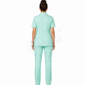 Wholesale Medical V -Neck Nursing Scrub Uniform With Pocket Short Sleeve Nurse Uniform Made In Pakistan - Product Image 2