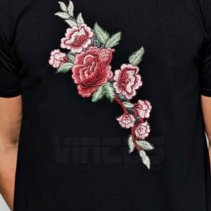 T-shirt pour homme en coton 100 %, confortable, respirant, coupe ample, broderie écologique, idéal pour l'extérieur - Product Image 3