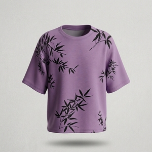 Camiseta de Verano para Mujer, Corte Ajustado, Manga Corta, Cuello Redondo, Algodón y Elastano - Product Image 1