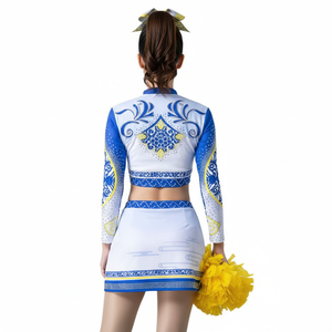 Ensemble de pom-pom girl haut et jupe tenue de pom-pom girl personnalisée uniforme d'équipe de sport vêtements de danse OEM ODM marque privée - Product Image 3