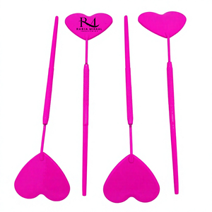 Produit phare : Miroir rose foncé avec revêtement poudré, en forme de cœur, pour extensions de cils et poignée diamantée - Product Image 3