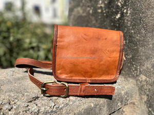 Real Handmade Full Grain Genuine Goat Leather Handbag Stylish Women Real Vintage Leather Office Use Crossbody <b>Shoulder</b> Small <b>Bag</b> - Product Image 5