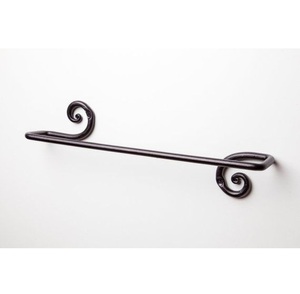 Porte-serviettes mural simple en fonte noire, design européen à motifs, résistant à la rouille, pour la maison, les hôtels, accessoire de salle de bain - Product Image 4
