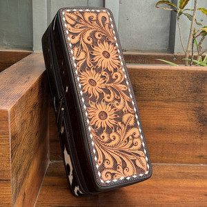 2025 nouveauté grande capacité personnalisé luxe repoussé à la main en cuir voyage étui à bijoux haute qualité peau de vache bijoux boîtes de rangement - Product Image 3