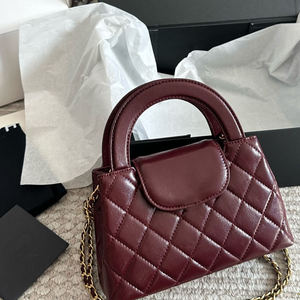 Bolso de Mujer de Diseño de Marca de Lujo, Acolchado, de Cuero Encerado, con Cadena, de Cuero Genuino, Tipo Bandolera, Clutch, Multiusos - Product Image 3