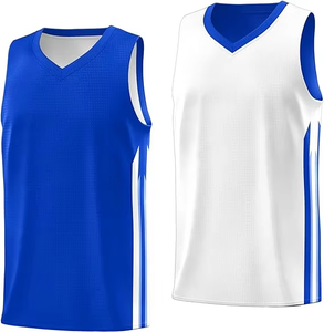 Custom Made Anti-Bacterial Sleeveless Breathable Basketball Jerseys Men Plain Sportswear <b>Polyester</b> Unisex <b>Shirts</b> Adjustable - Product Image 3