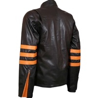 Nouvelle arrivée, veste en cuir matelassée pour homme, durable, pour l'hiver, avec poches avant, fermeture éclair, style décontracté, veste en cuir véritable