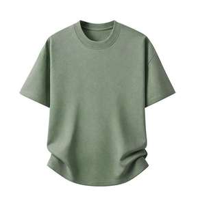 Camiseta Negra Extra Grande de Algodón para Hombre, Manga Corta, Cuello Redondo, Estilo Casual, Color Sólido, Tejido Jersey, Corte Holgado - Product Image 6