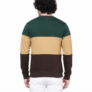Sudadera de Cuello Redondo para Hombre, Personalizada, 100% Algodón, Diseño Color Block, Corte Regular, Tejido de Punto, Estilo Casual Urbano, Otoño Invierno - Product Image 6