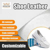 Cuir microfibre léger de 1,8 mm, antibactérien, avec excellente résistance à la flexion à basse température, pour chaussures de sécurité, cuir PU