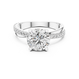 925 Sterling Silver Round Cut Moissanite <b>Diamond</b> <b>Ring</b> Wholesale Engagement Jewelry OEM ODM Supplier Factory - Product Image 1