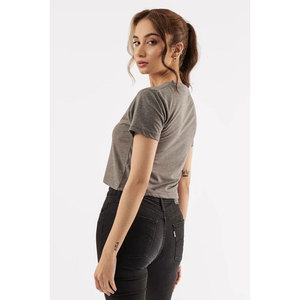 T-shirt court ample pour femme, style tendance, manches courtes, décontracté, léger, été, designs personnalisés, tailles variées, sur mesure - Product Image 5